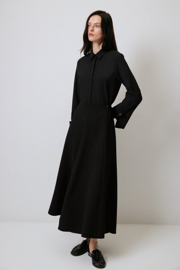 A LINE CREPE SKIRT - Image 4