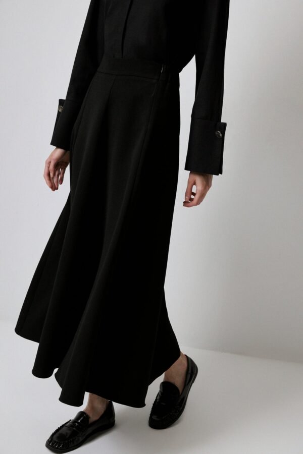 A LINE CREPE SKIRT - Image 2